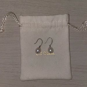 Never worn, BC Clark pearl earrings - selling matching necklace as well